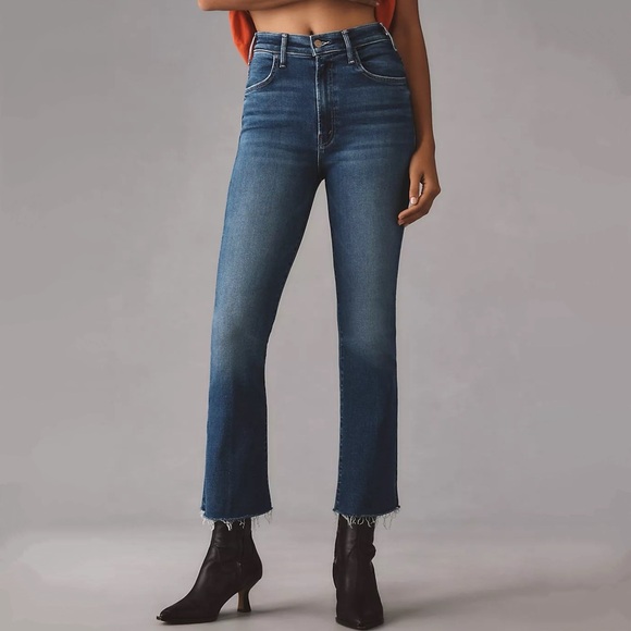 NWT MOTHER The Hustler High Rise Ankle Jeans Size 25 Grasping At Straws